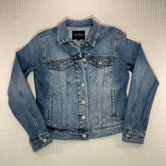 Lucky Brand Denim Tomboy Trucker Jean Jacket Womens Size S - Picture 2 of 8